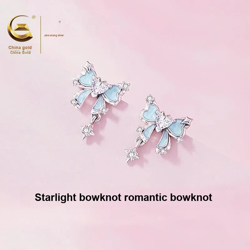 ZSY S925 Silver Stud Earrings Women's-3