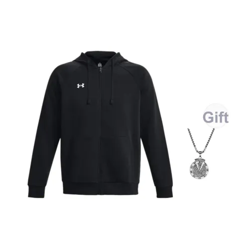 Under Armour Куртки и Пальто Мужские Черные с Ожерельем