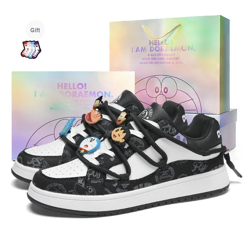 DoraemonA Box Limited Edition Puffy Shoes Low-Top Skateboard Shoes Unisex-195