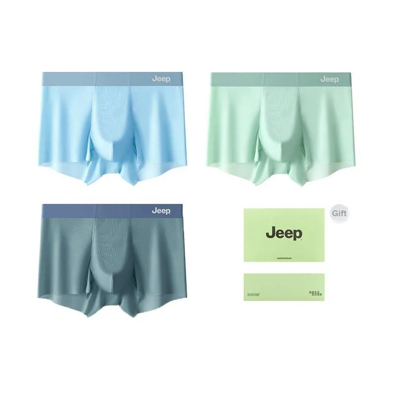 Jeep Underpants Non Clogging 7A Antibacterial Ice Silk Fabric Soft Men's 3 Pack-10