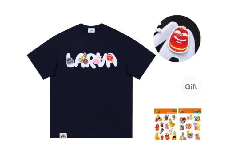 COMIC LARVA T Shirts Unisex-14