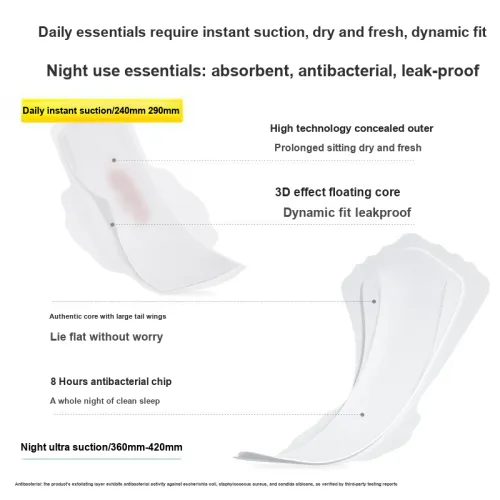 BEISHUTE Ночная и дневная комбинация гигиенических прокладок с пижамными штанами ультра-поглощение