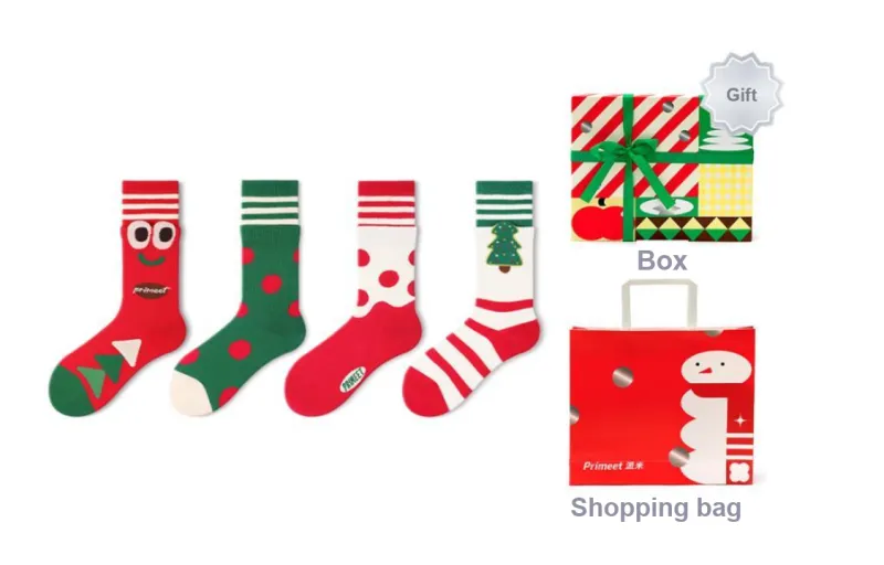 Primeet Mid Calf Socks Unisex Box 4 Pack-5