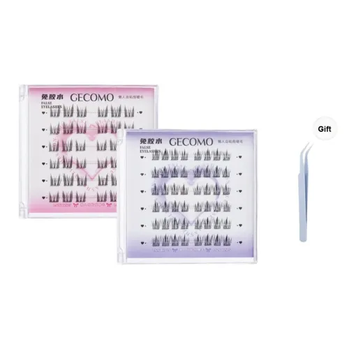 GECOMO Стиль кошки Эльф+Подсолнух Клей Бесплатно Искусственные ресницы Комбинация Естественный Увеличение Длина Стиль