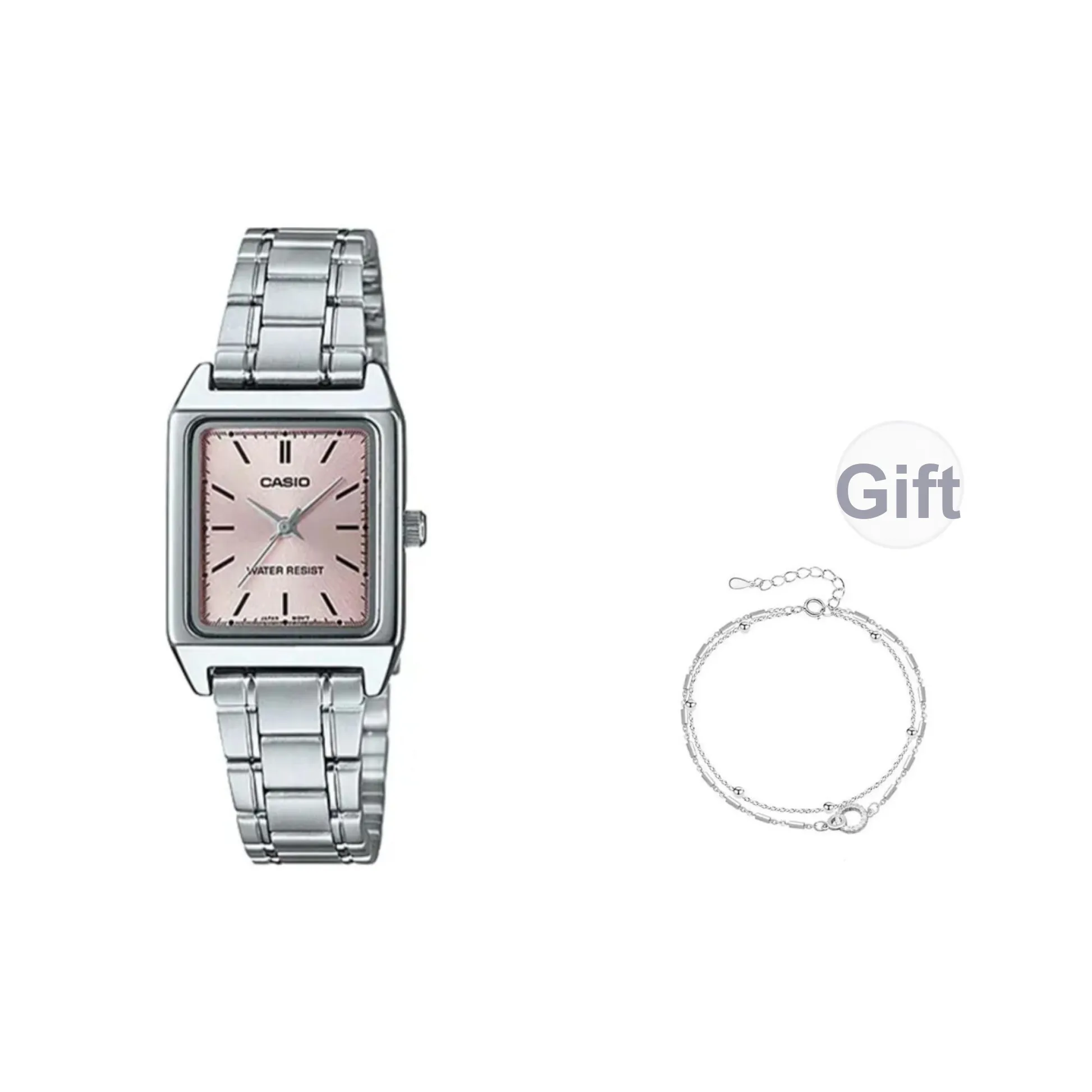 CASIO Кварцевый механизм Часы Женские Розовый циферблат