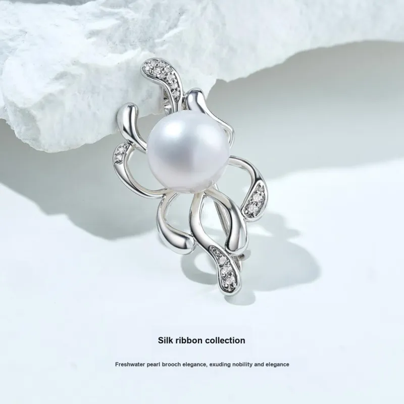 ME LUXE Pearl Brooch Minimalist Style With An Elegant And Luxurious Feel, Refined And Compact Women's-3