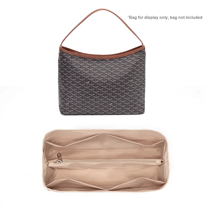 Tide Tribute Silk Goyard Storage Bag With Lightweight Medium Size Lining And Accessory Unisex Coffee/Beige/Umber-2