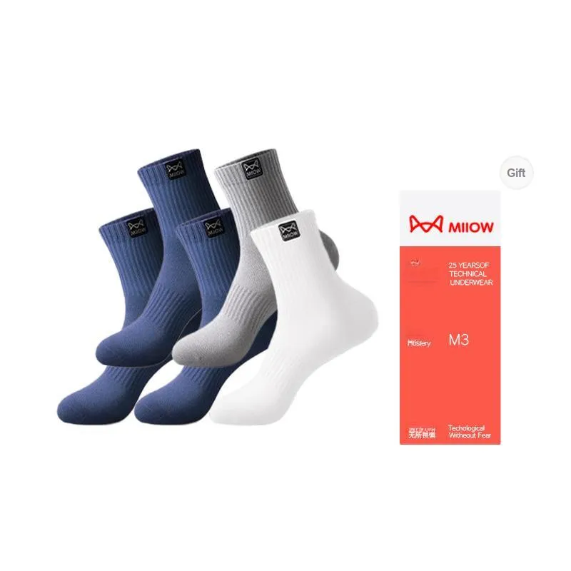 MIIOW Trend Party Series Mid-Calf Socks Men's Box 5-Pack-5