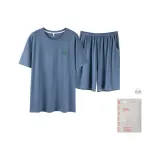 203-Short-Sleeved Shorts-Dark Blue