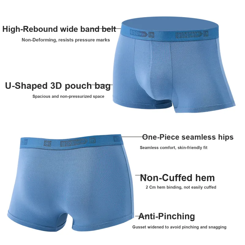 H YXIANG Underpants Men's 4 Pack-4