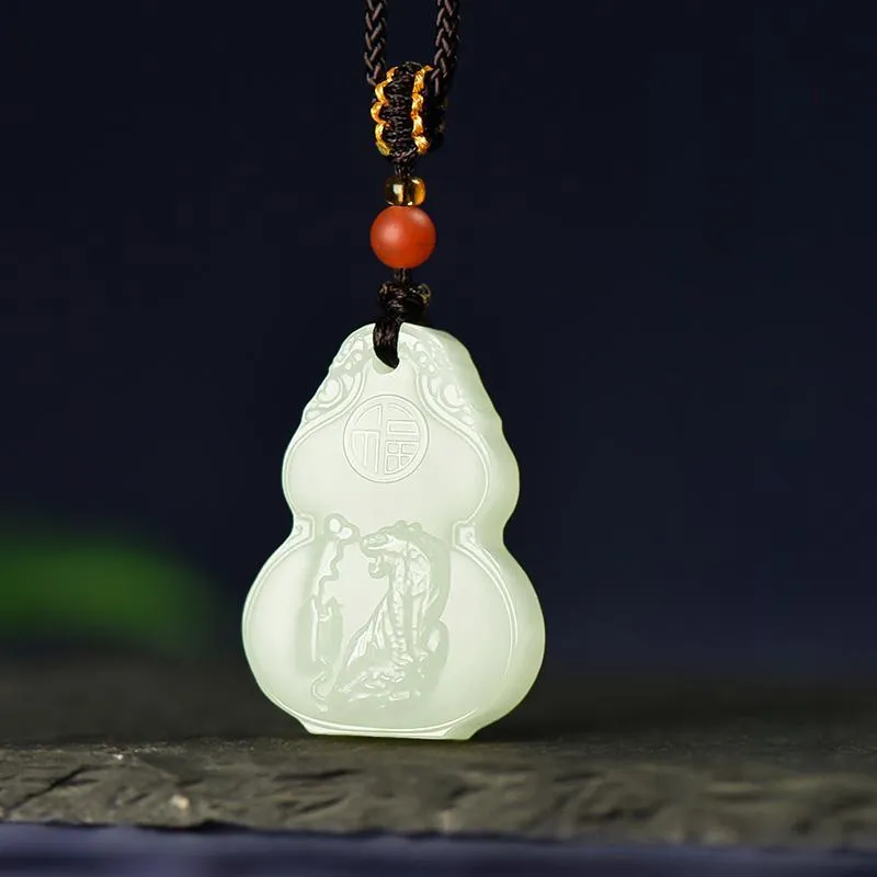 KUNYUYAO Hetian Jade Pendants White Jade Unisex-16