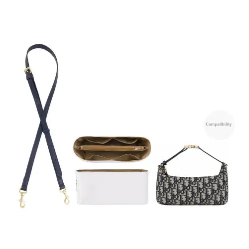 Cow Leather Bag Strap Accessory Bag Women's Dark Blue