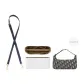 Dark Blue Adjustable Shoulder Strap-Gold-Tone Buckle+White DuPont Paper Liner