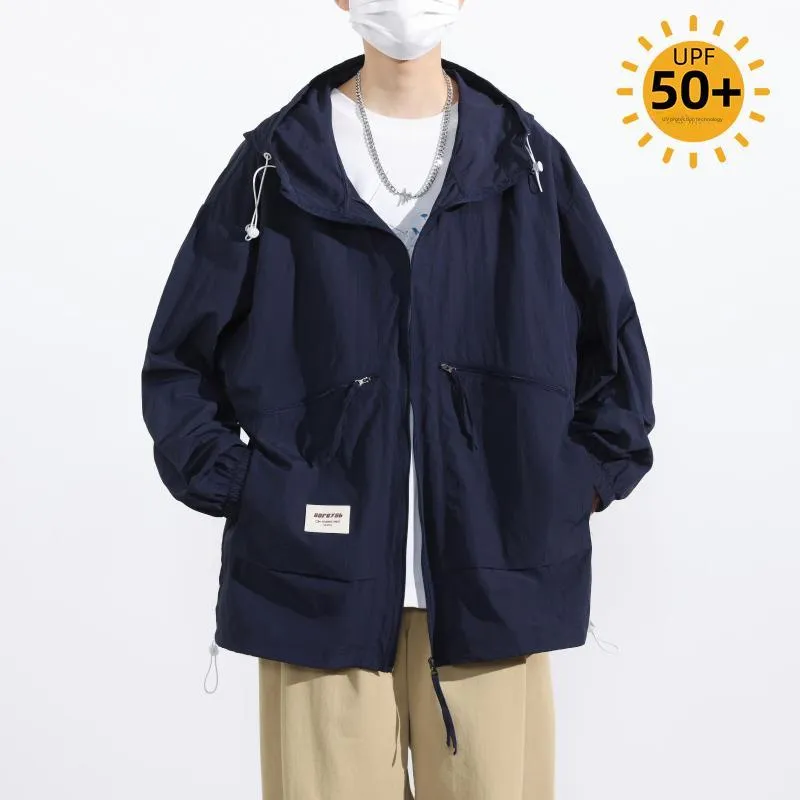 Yalu Jackets & Coats Unisex Navy Blue-2