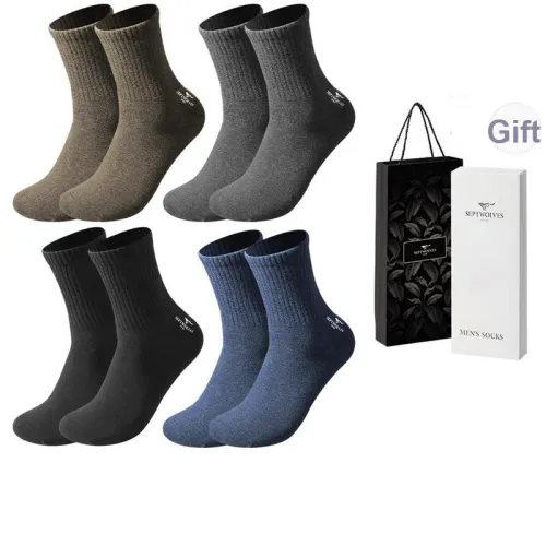 SEPTWOLVES Колено Высокие Носки Мужской Набор в Подарочной Коробке + Сумка для покупок