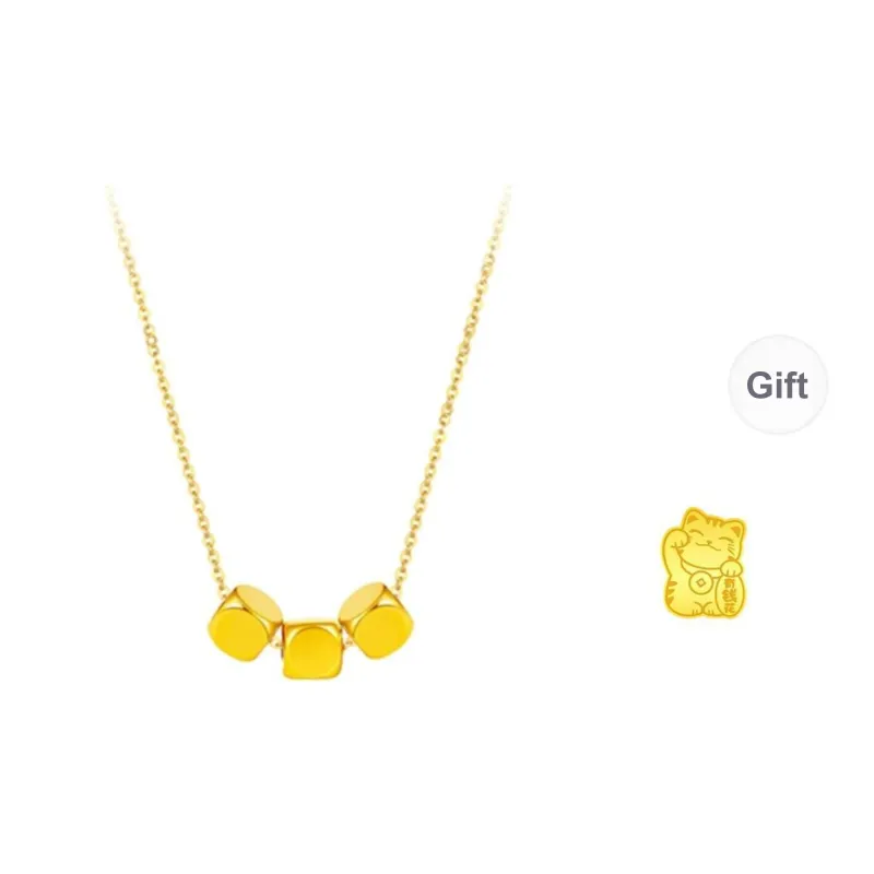 CHINA GOLD Solid Gold Necklaces Women's-2