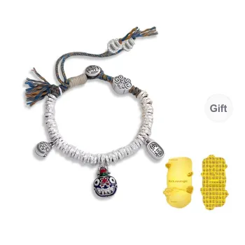 Silver Trim 999 Fine Silver Bracelets Unisex