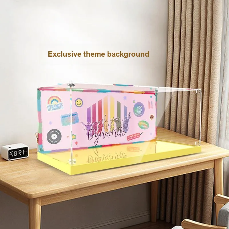 LIGHT YOUR BRICKS Compatibility Building Block 21339BTS BTS Display Case Model Accessories-4