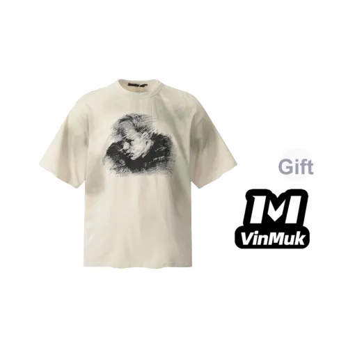 VINMUK Рукав с оборванным плечом T-рубашка унисекс хаки