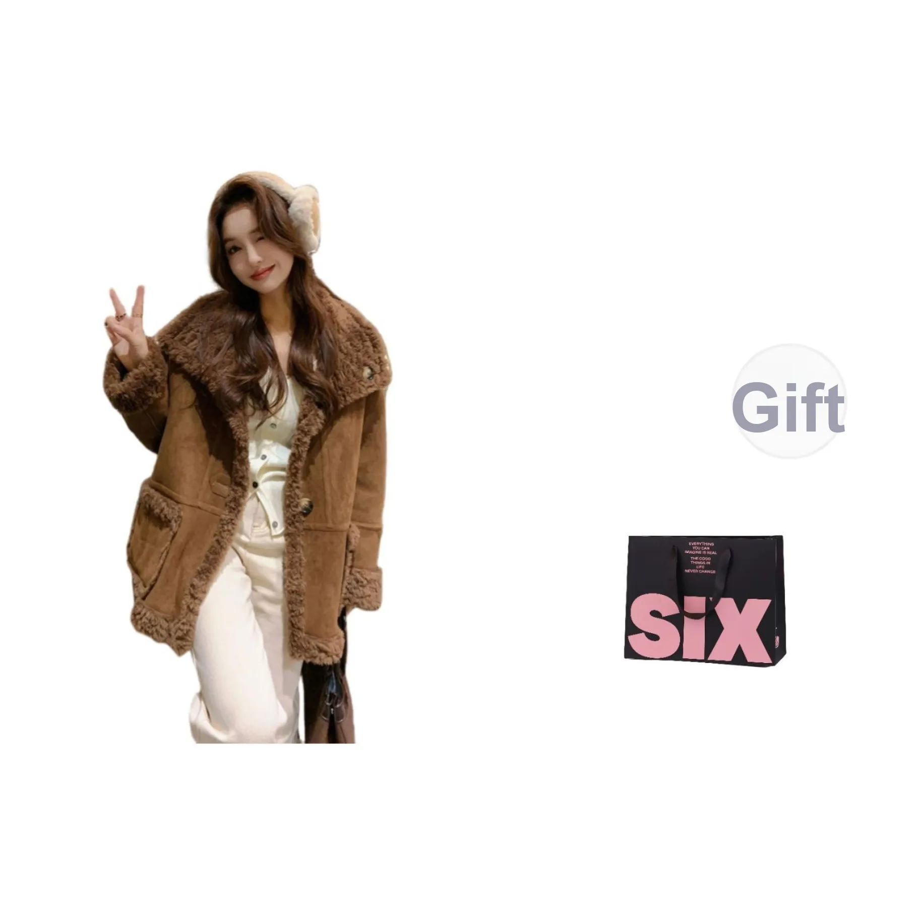 CTRTRC Бархат Feel Пальто Женское