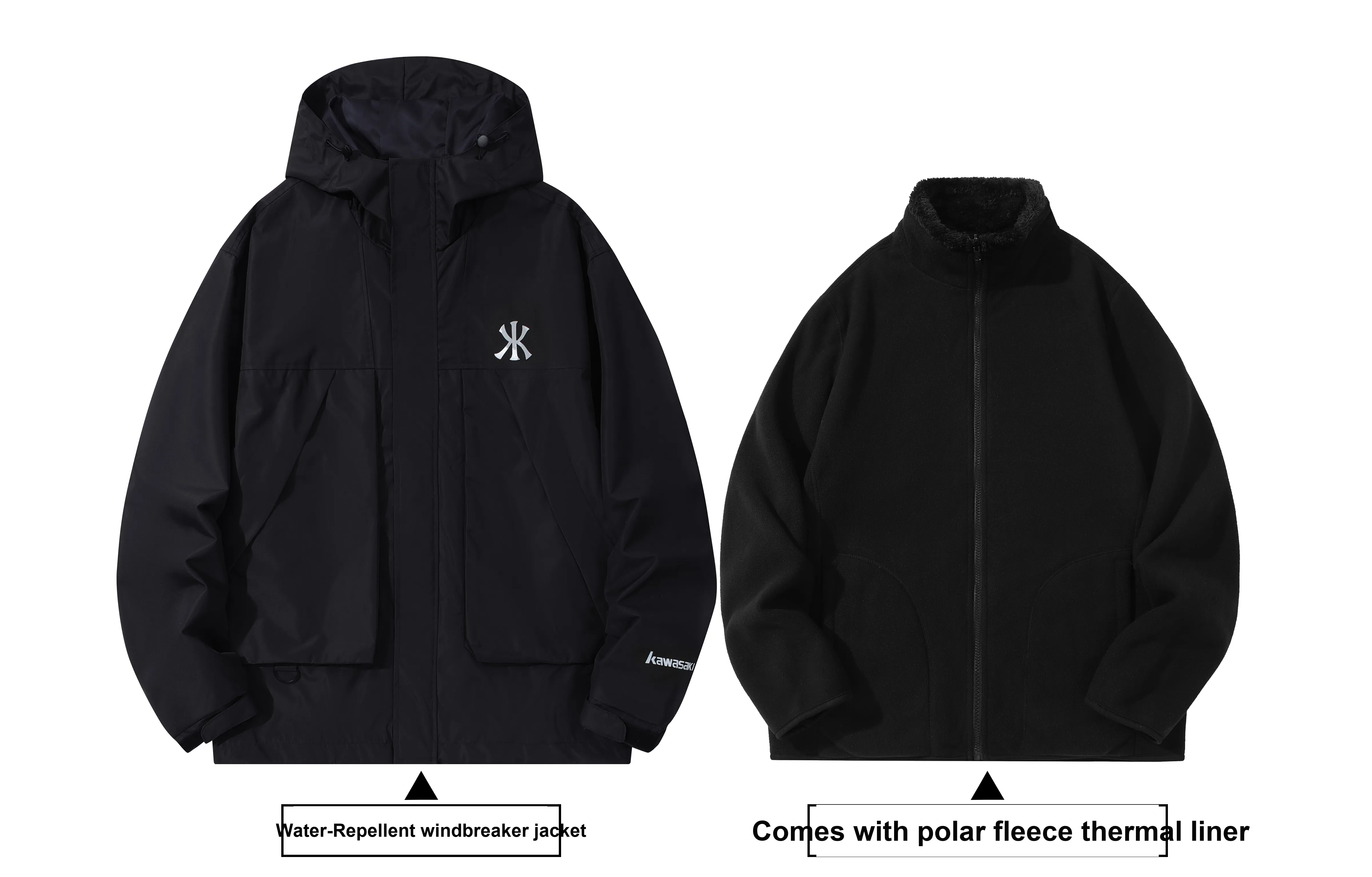 Kawasaki Waterproof And Windproof Windbreaker Jacket Unisex