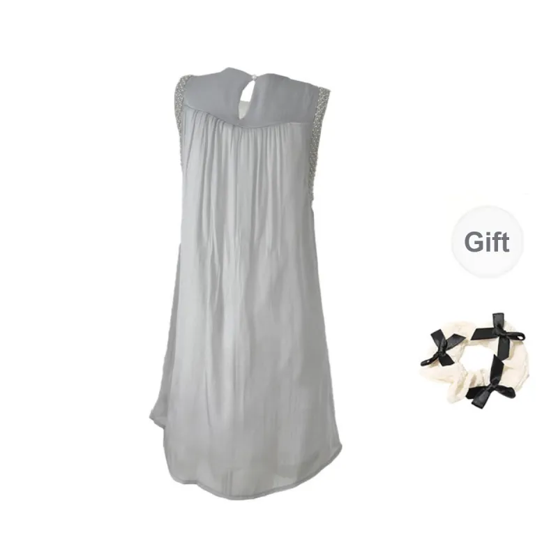 CPAURA Sleeveless Dress Women's Luminous Blue-1