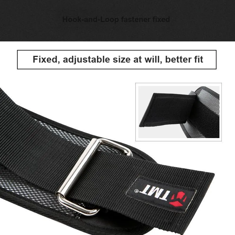 TMT Back Support Braces Fitness Protective Black EVA Nylon Towel Fabric Polyester Sponge Unisex-5