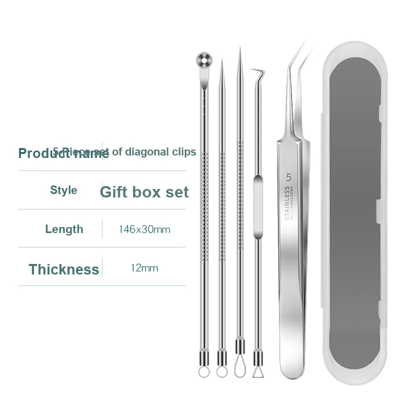 JIANYINGSHU Pimple Extractor Blackhead Extractor Set With Closed End Picking Tools For Acne Cleansing, Home Use-14