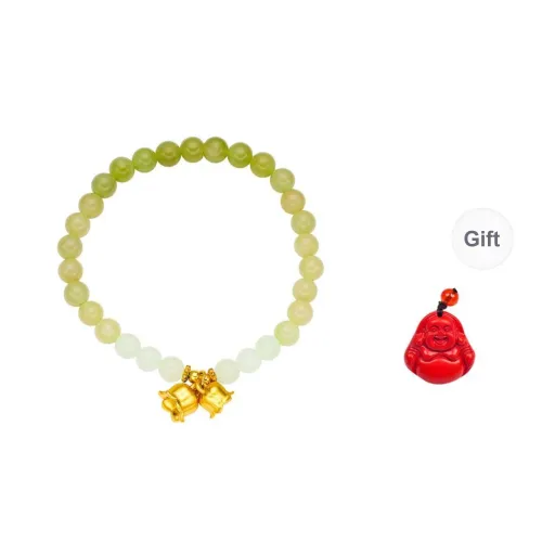 MUGONGZI Hetian Jade Bracelets Pale Greenish White Jade Women's