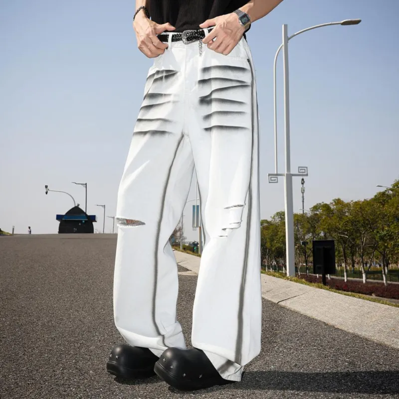 MARK WAFFLE Jeans Unisex White-3