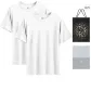 V-Neck Short-Sleeved (White+White) 100% cotton Skin-Friendly/Moisture-Wicking Breathable