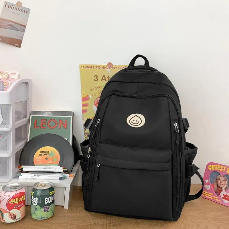 BAODIDAISHU Nylon Backpack Laptop Bag Backpack Regular Unisex Black/Beige/Red/Blue-5