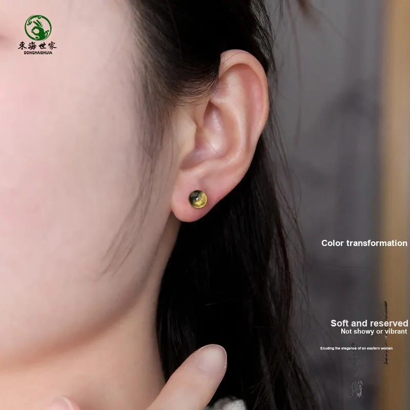 Tokai Family Amber Stud Earrings Unisex-3