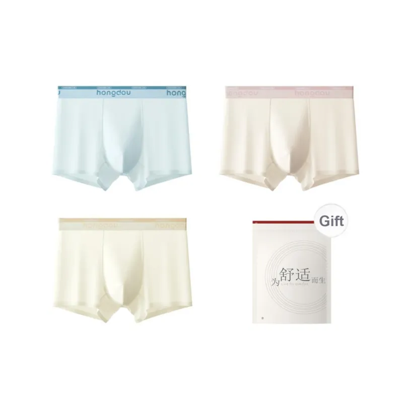 Red Bean Underpants Men's Shopping Bag 3 Pack-4