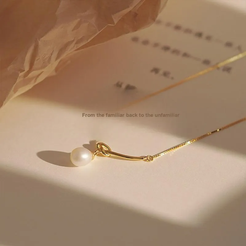 JINLIUFUJIXIANG Freshwater Pearl Necklaces Women's-5