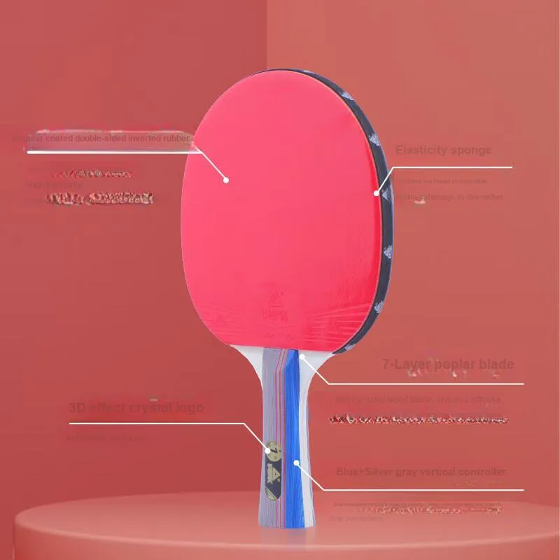 PEAK Ping Pong Paddles Unisex Yangmu Sponge EVC Red-1