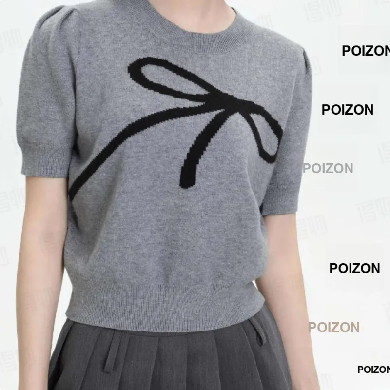 DOKZB Puff Sleeve T Shirt Women's Gray-5