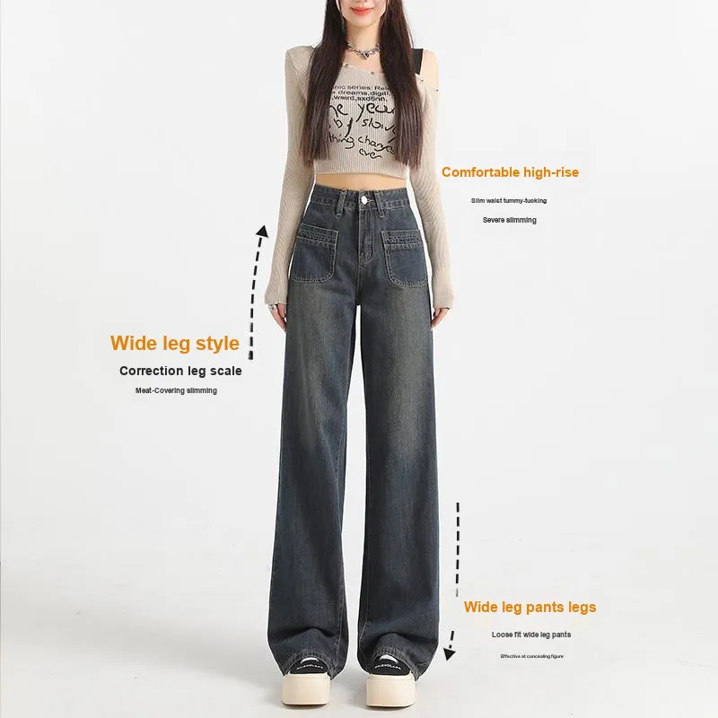 FAWENXIANGZI Jeans Women's Concrete Gray-6