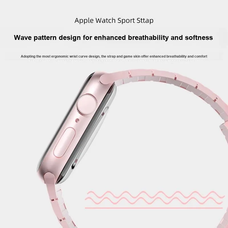 Mr. Strap Watch Band Apple Compatibility Silicone Material-9