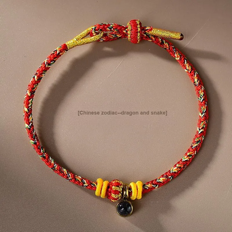 MAGICPOLE Copper, Fabric Rope Bracelets Unisex Red-3