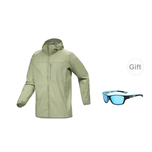 Arcteryx Squamish Windbreaker Jackets Men Tiger Tail Grass Green - Includes Eyeglasses