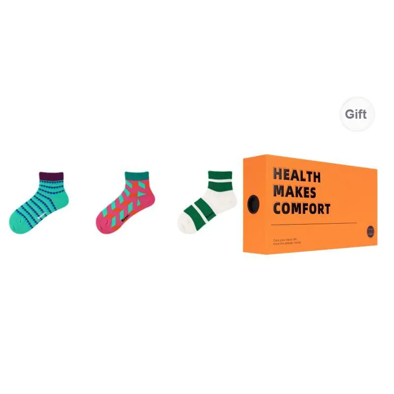 Vine Color Ankle Socks Women's 3 Pack-3