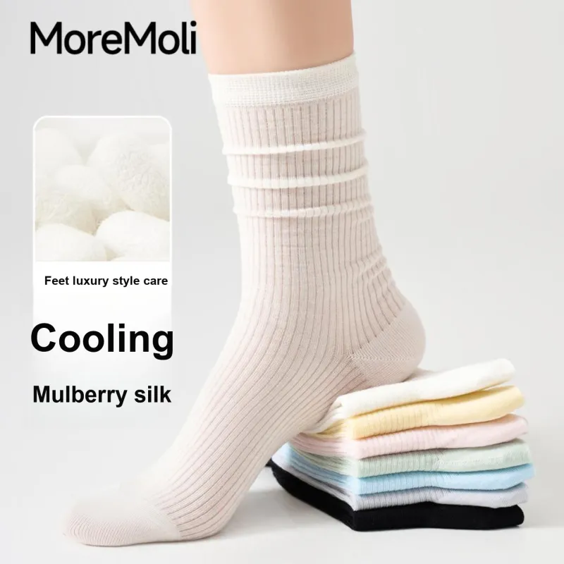Moremoli Mid Calf Socks Women's 5 Pack-4