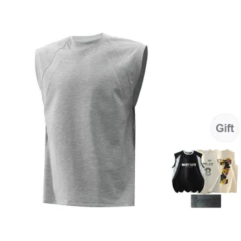 BRUMAIRE Tank Top Unisex White Comes With Random Tank Top+Brooch