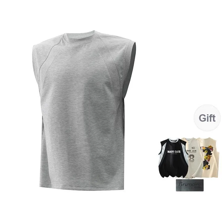 BRUMAIRE Tank Top Unisex White Comes With Random Tank Top+Brooch-2