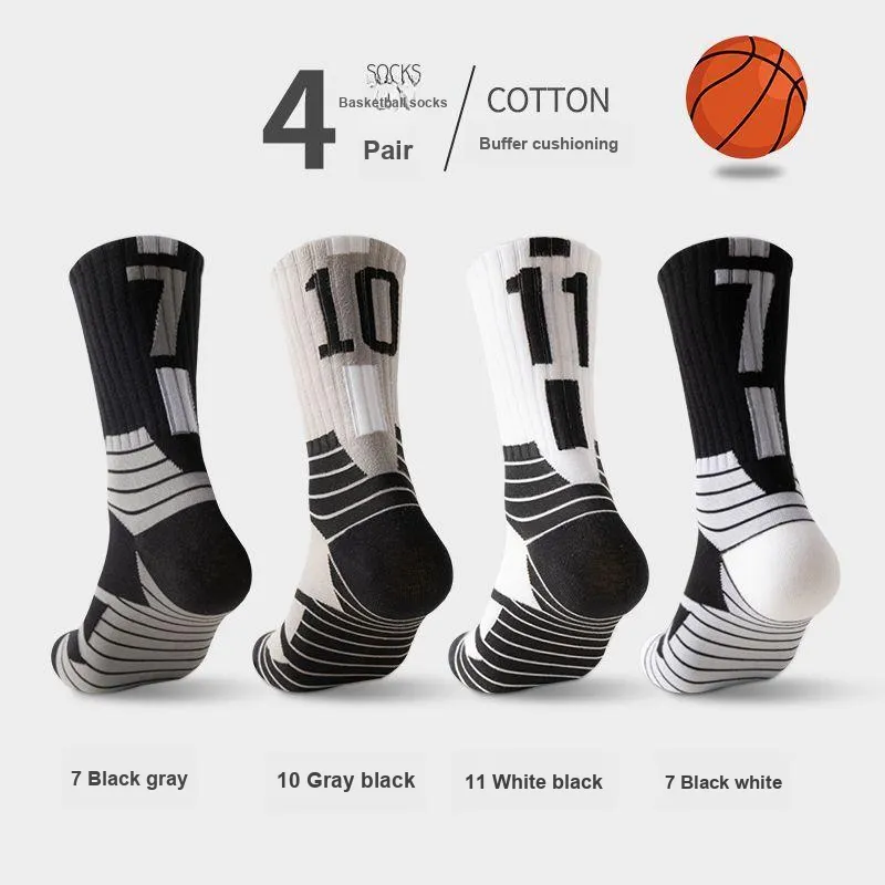MIIOW Mid Calf Socks Men's 4 Pack-17