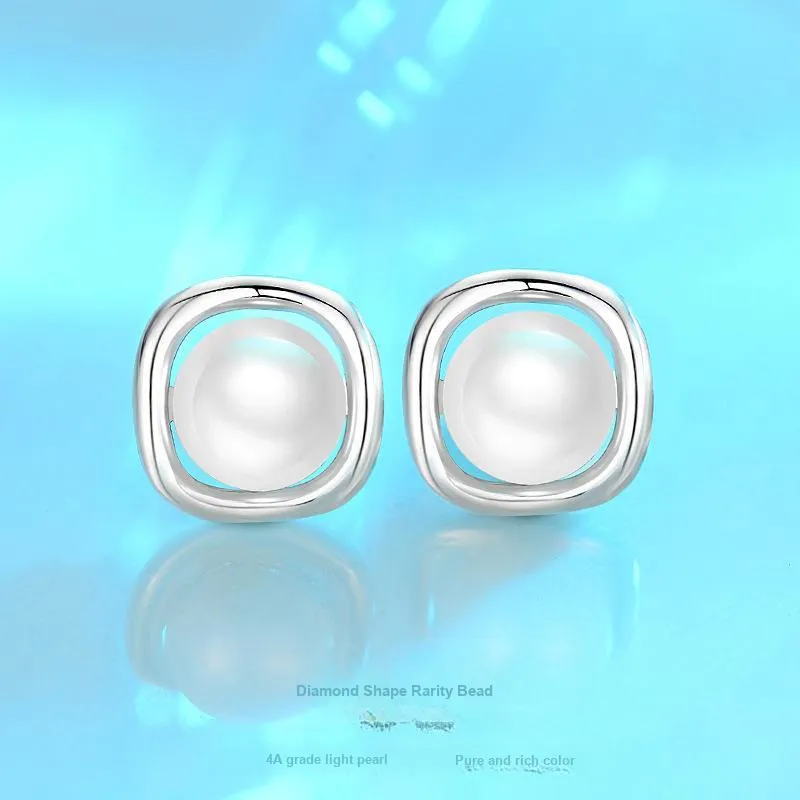 Andaozi Pearl Stud Earrings Women's-1