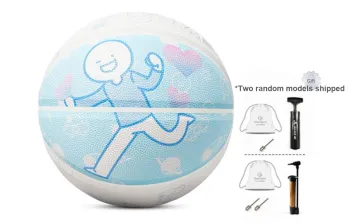 Kuangmi x XIAOLANTONGXUE PU Basketball Blue White Size 7 Ball Training Unisex