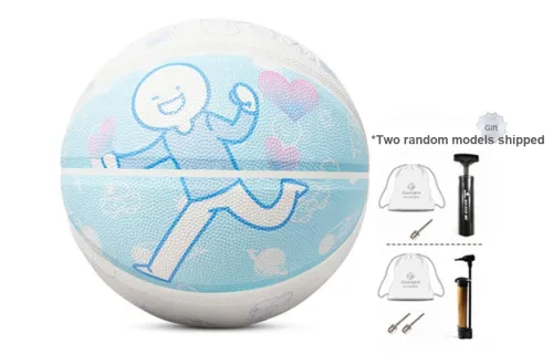 Kuangmi x XIAOLANTONGXUE PU Basketball Blue White Size 7 Ball Training Unisex