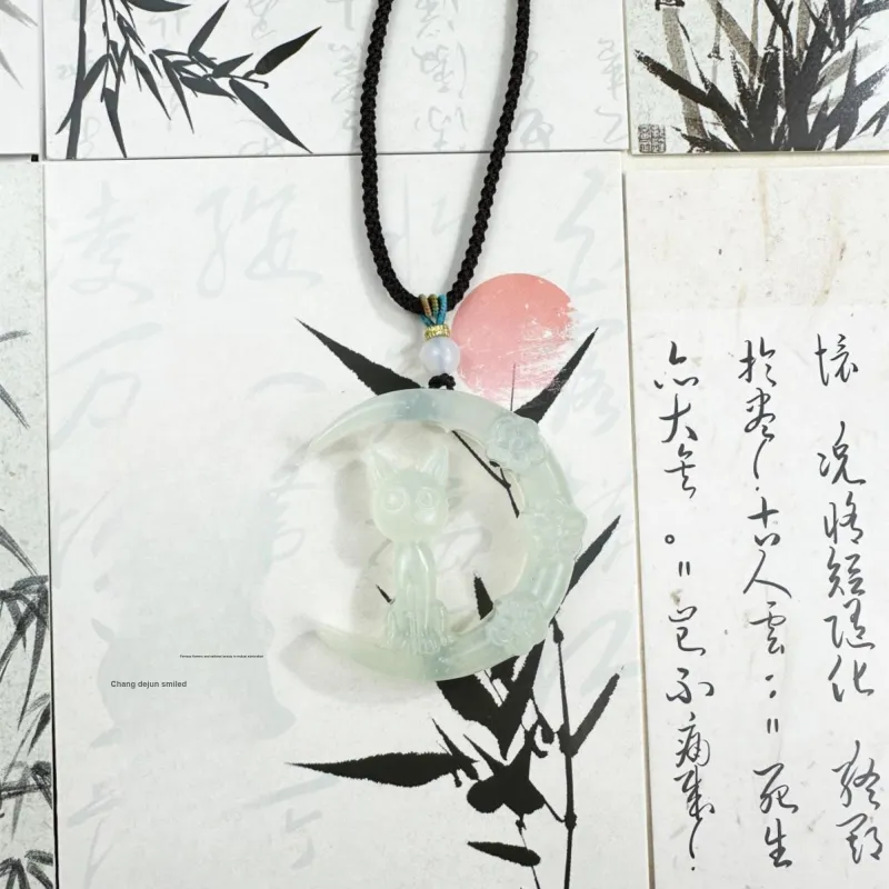 Tang Zhi Serpentine Jade Necklaces Unisex-3
